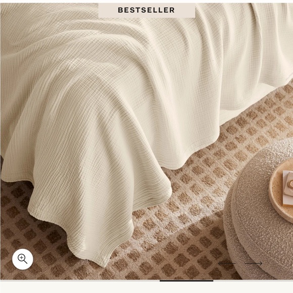 Boll & Branch Dream Bed Blanket  King/Cal King SandOrganic Cotton NWT - Picture 3 of 8